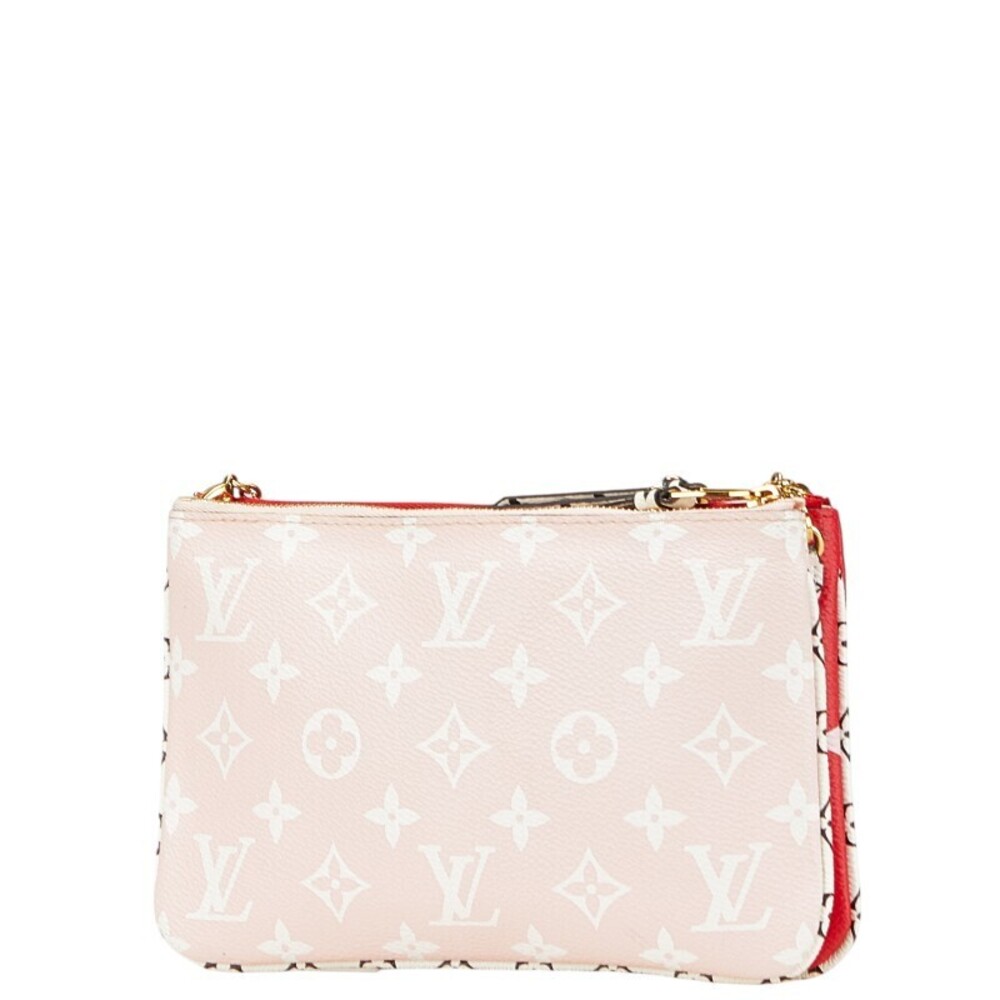 Louis Vuitton Giant Double Zip Chain Shoulder Bag Rouge Red Pink - Picture 2 of 8